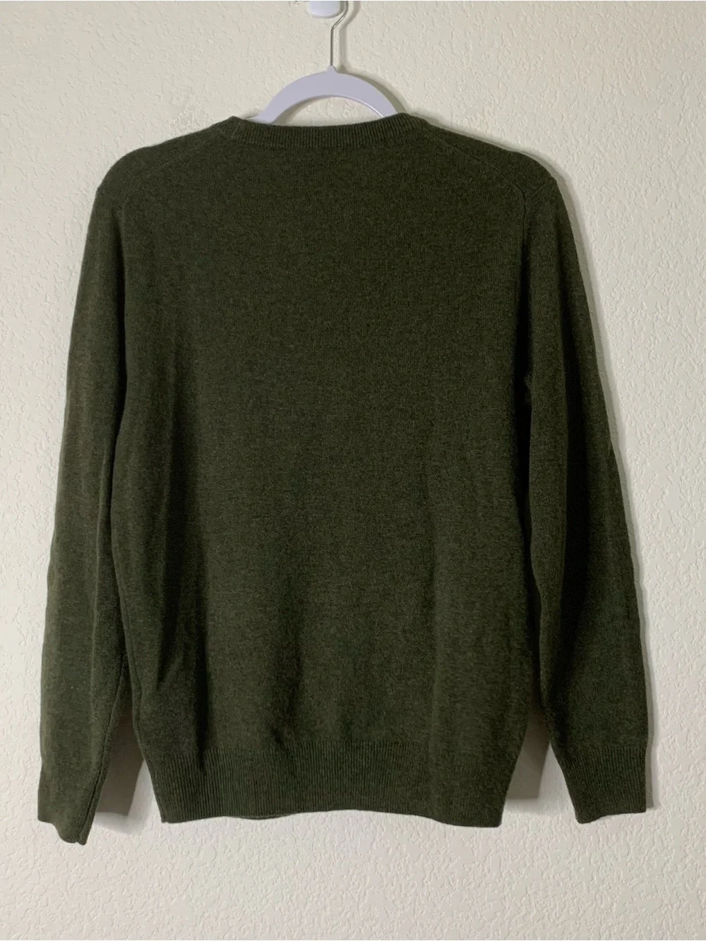 J.Crew Mens green 100% cashmere Crewneck sweater S BE895